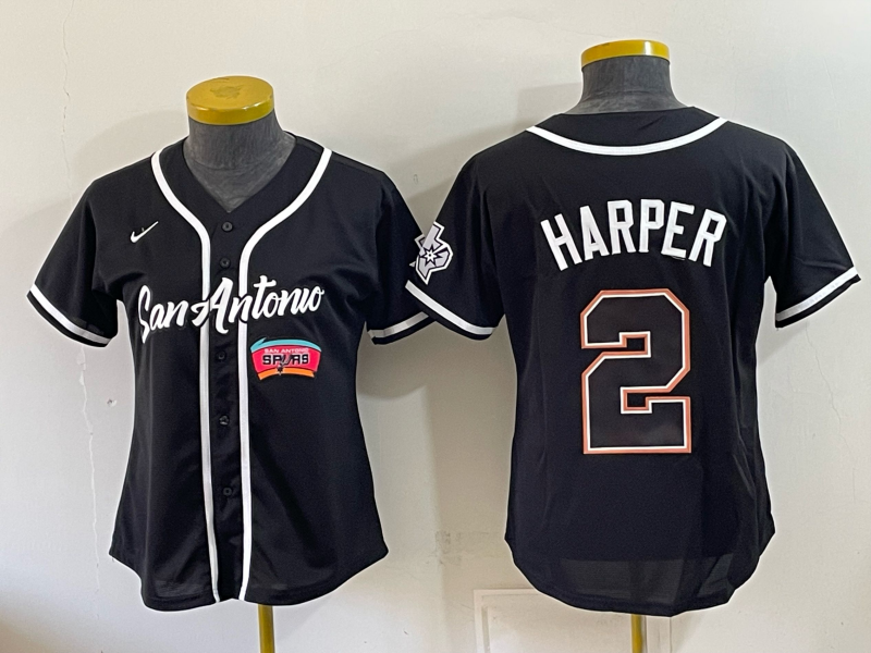 Youth San Antonio Spurs #2 Harper black Nike 2026 NBA Jersey 101901->youth nba jersey->Youth Jersey